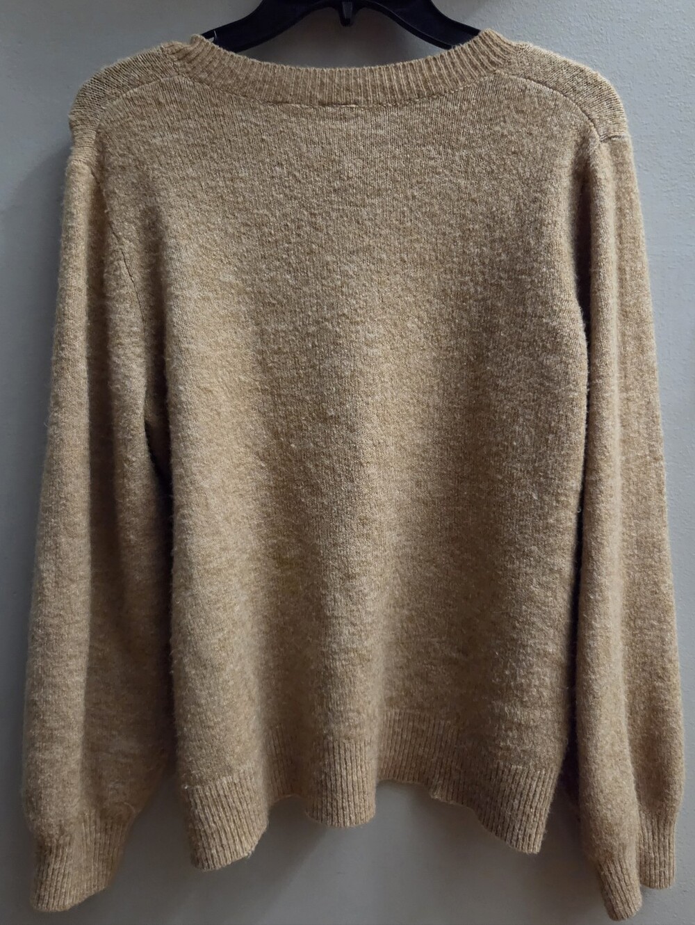 GAP Women's Medium CashSoft Tan Henley Long Sleeve Sweater with Buttons - Picture 6 of 8
